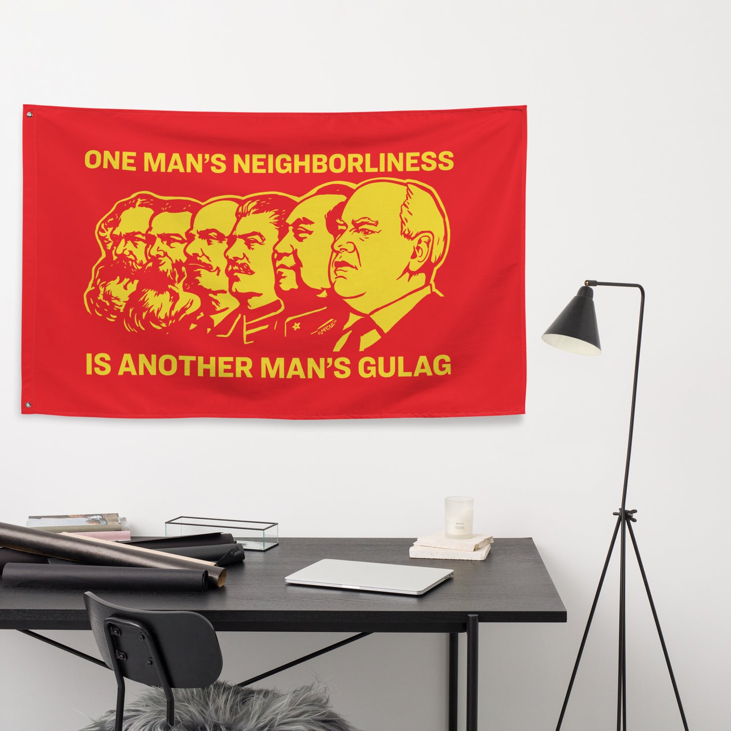 One Man's Neighborliness Tim Walz Flag