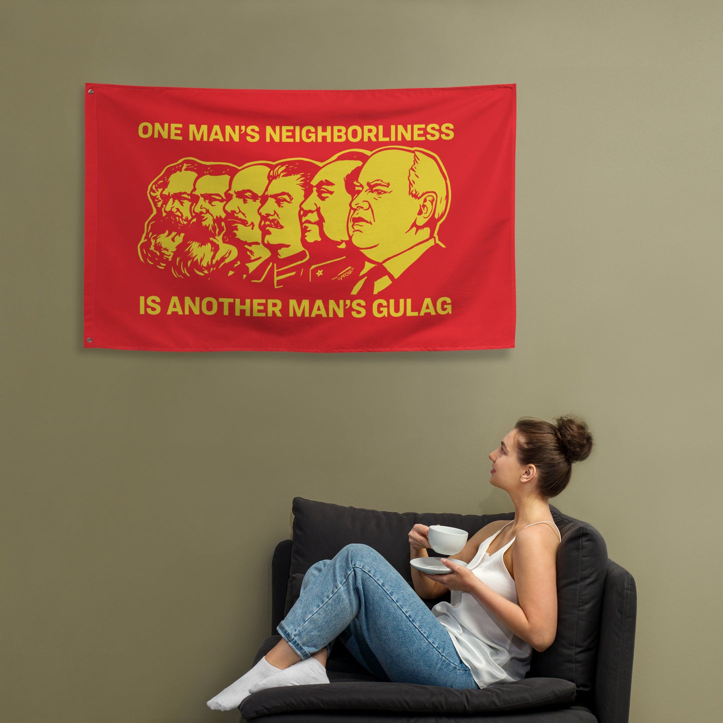 One Man's Neighborliness Tim Walz Flag