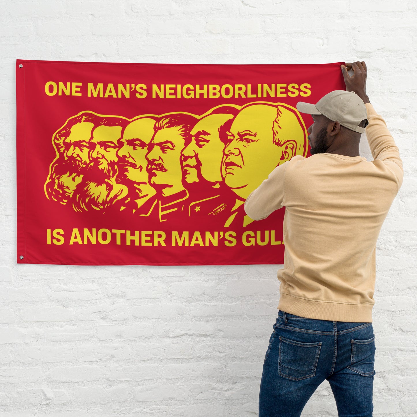 One Man's Neighborliness Tim Walz Flag