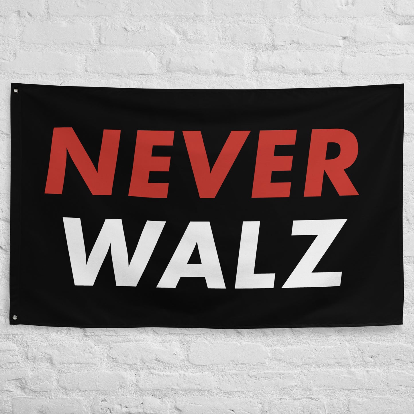 Never Walz Black Flag