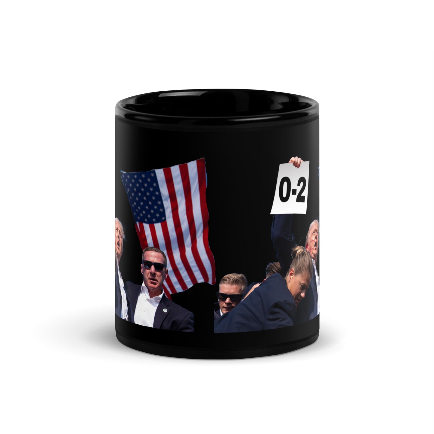 0-2 Trump Black Mug