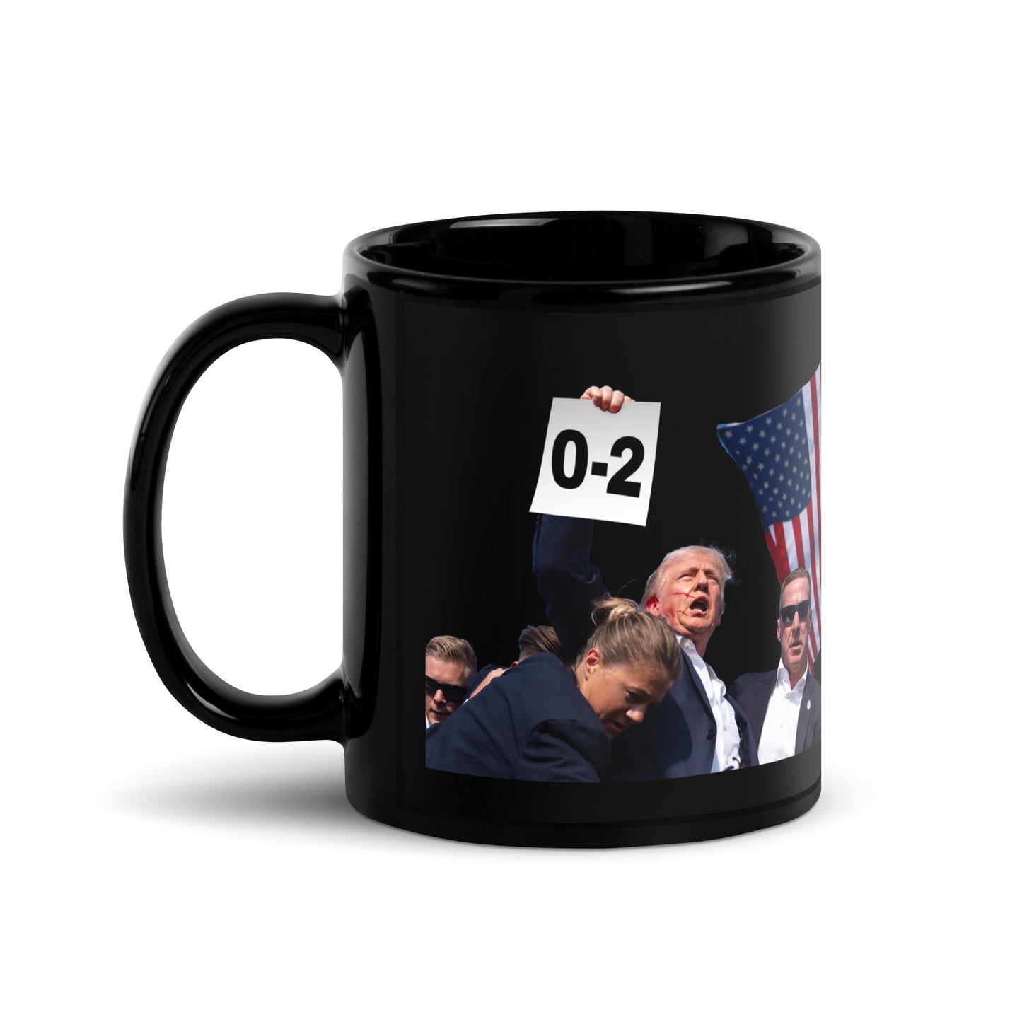 0-2 Trump Black Mug