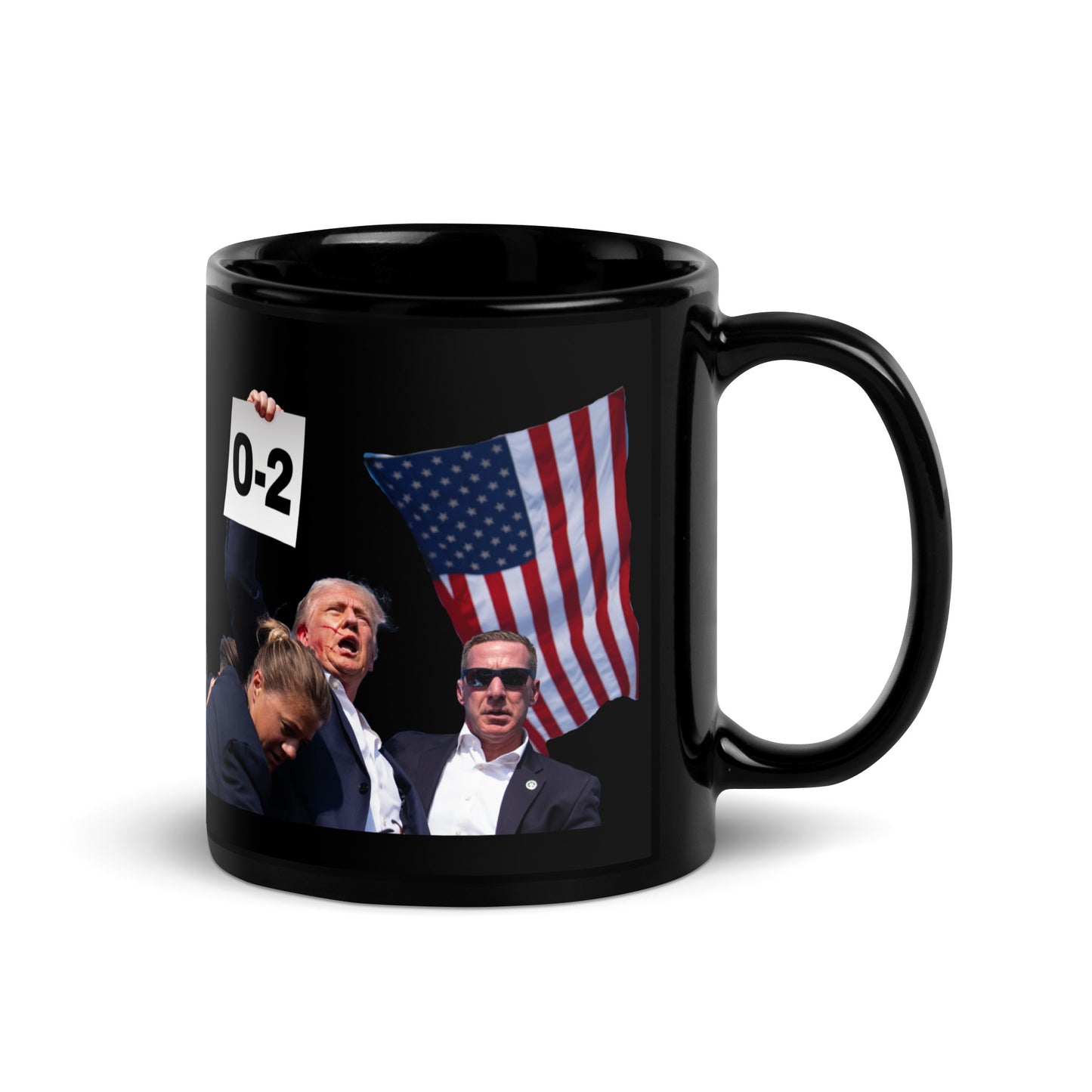 0-2 Trump Black Mug