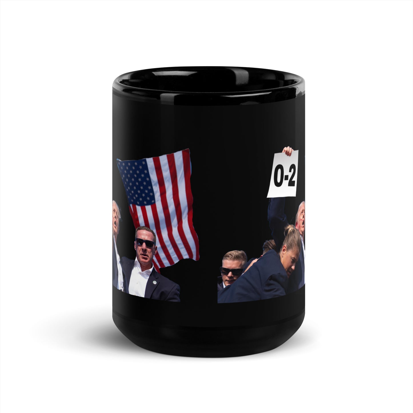 0-2 Trump Black Mug
