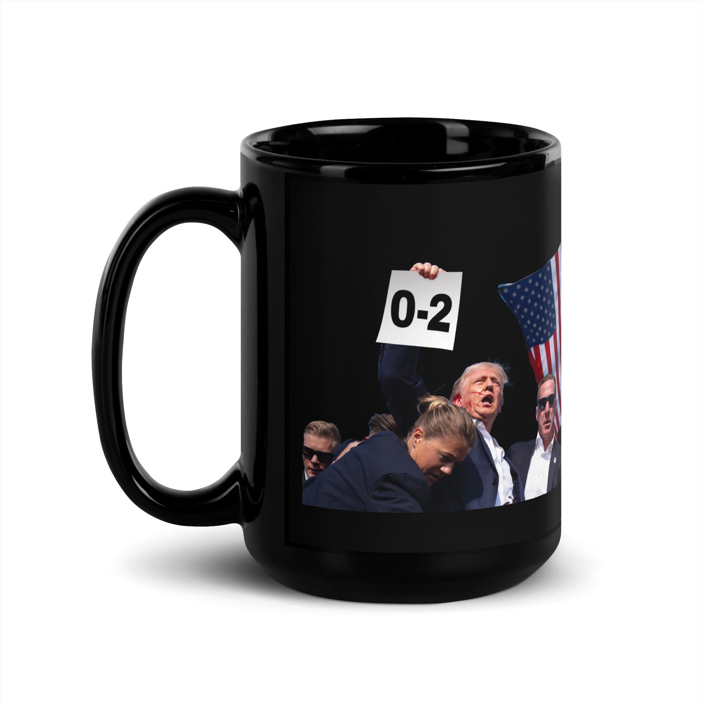 0-2 Trump Black Mug
