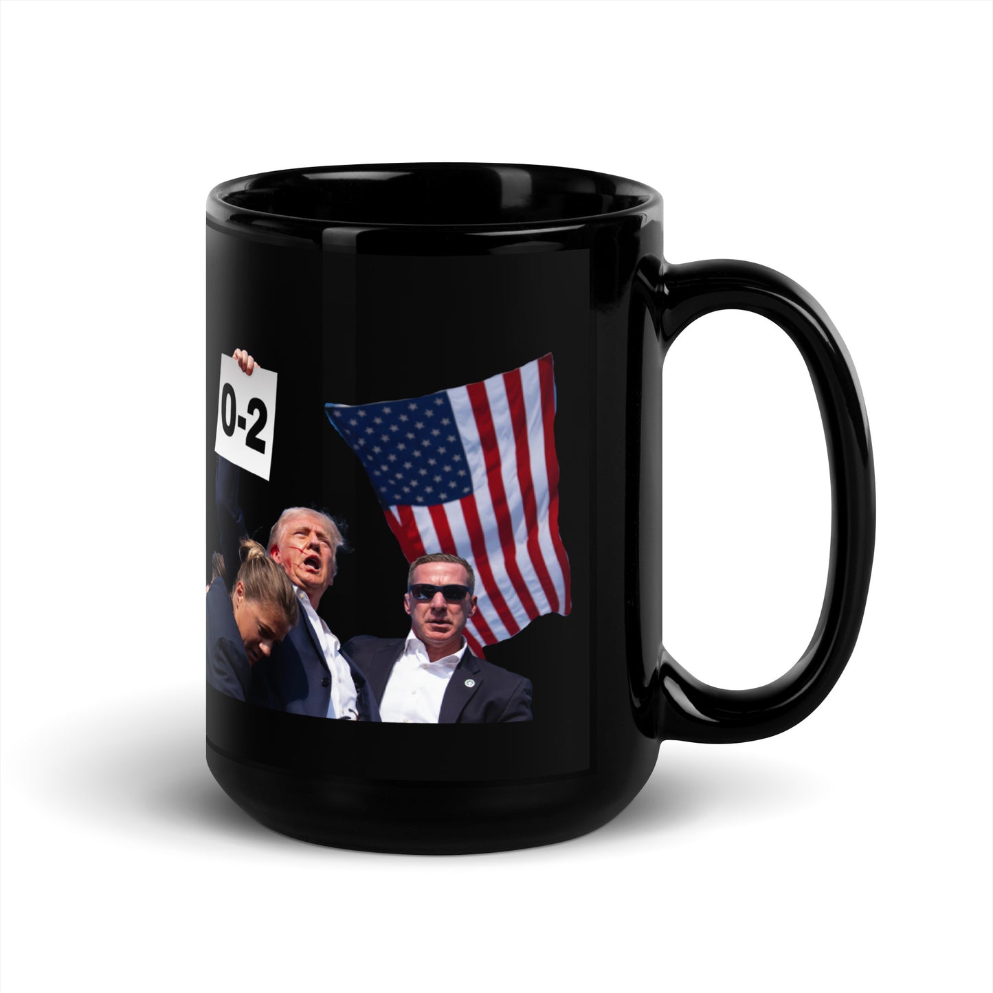 0-2 Trump Black Mug