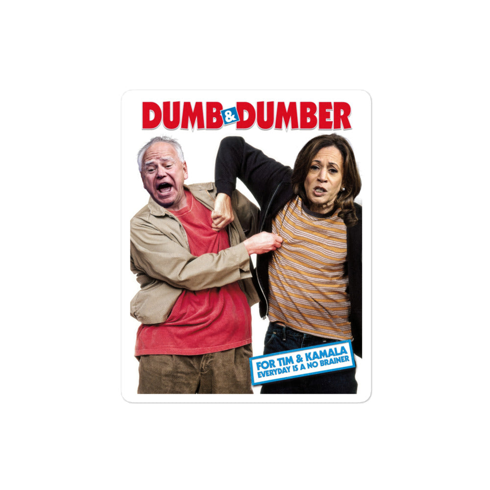 Kamala and Tim No Brainer Sticker