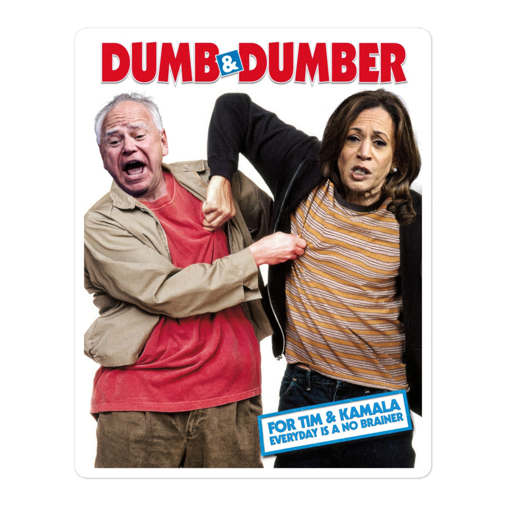 Kamala and Tim No Brainer Sticker