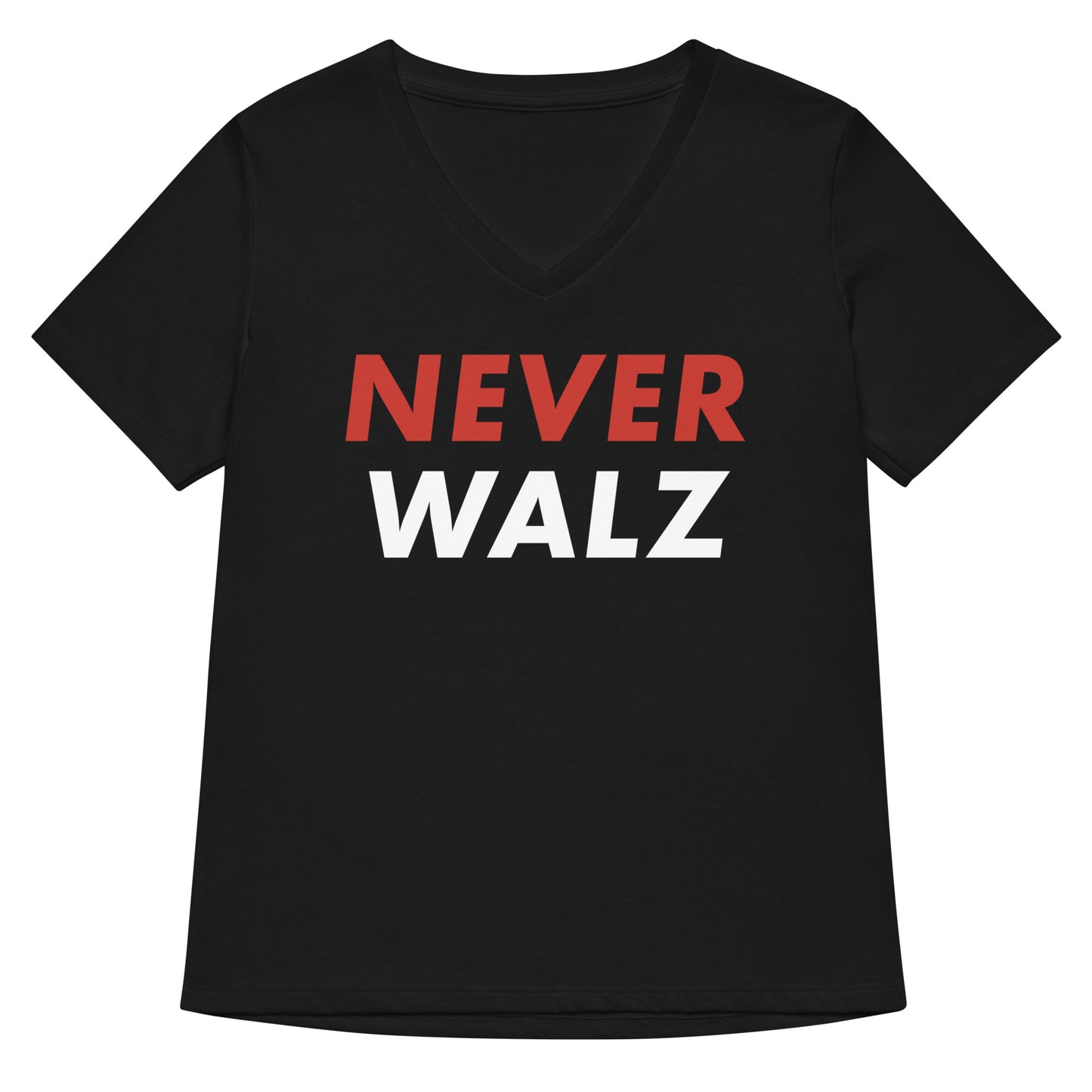 Never Walz Women’s Relaxed V-neck T-shirt