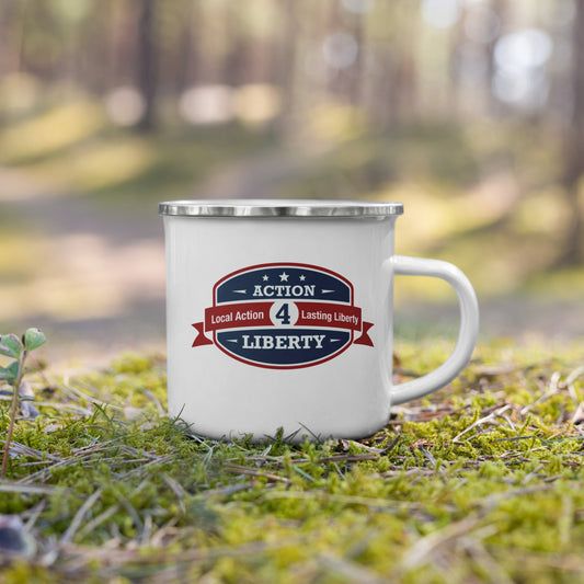 Action For Liberty Enamel Campfire Mug