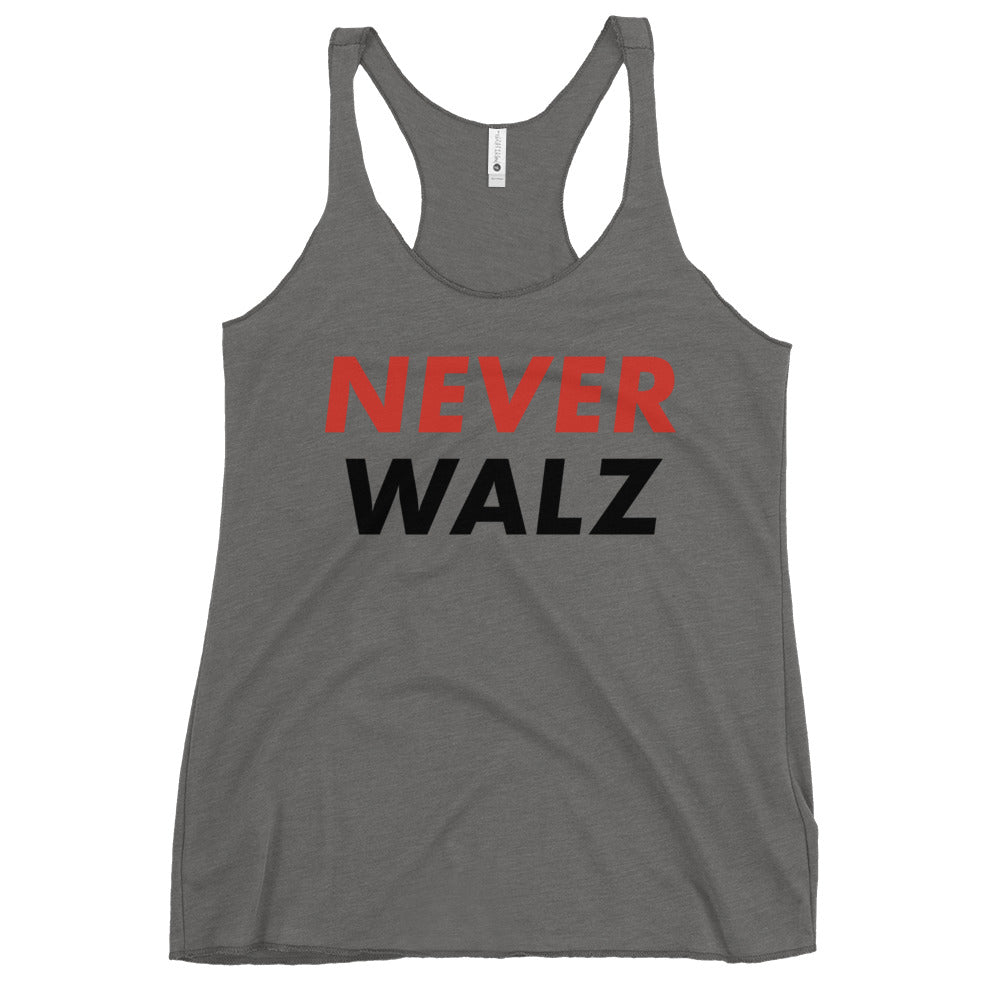 Never Walz Women's Tri-Blend Racerback Tank