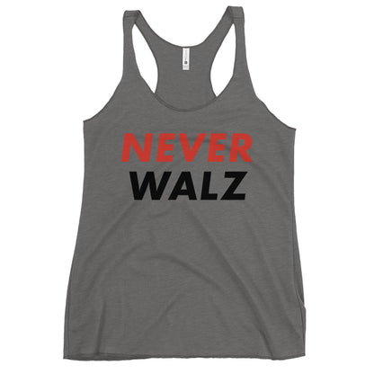 Never Walz Women's Tri-Blend Racerback Tank