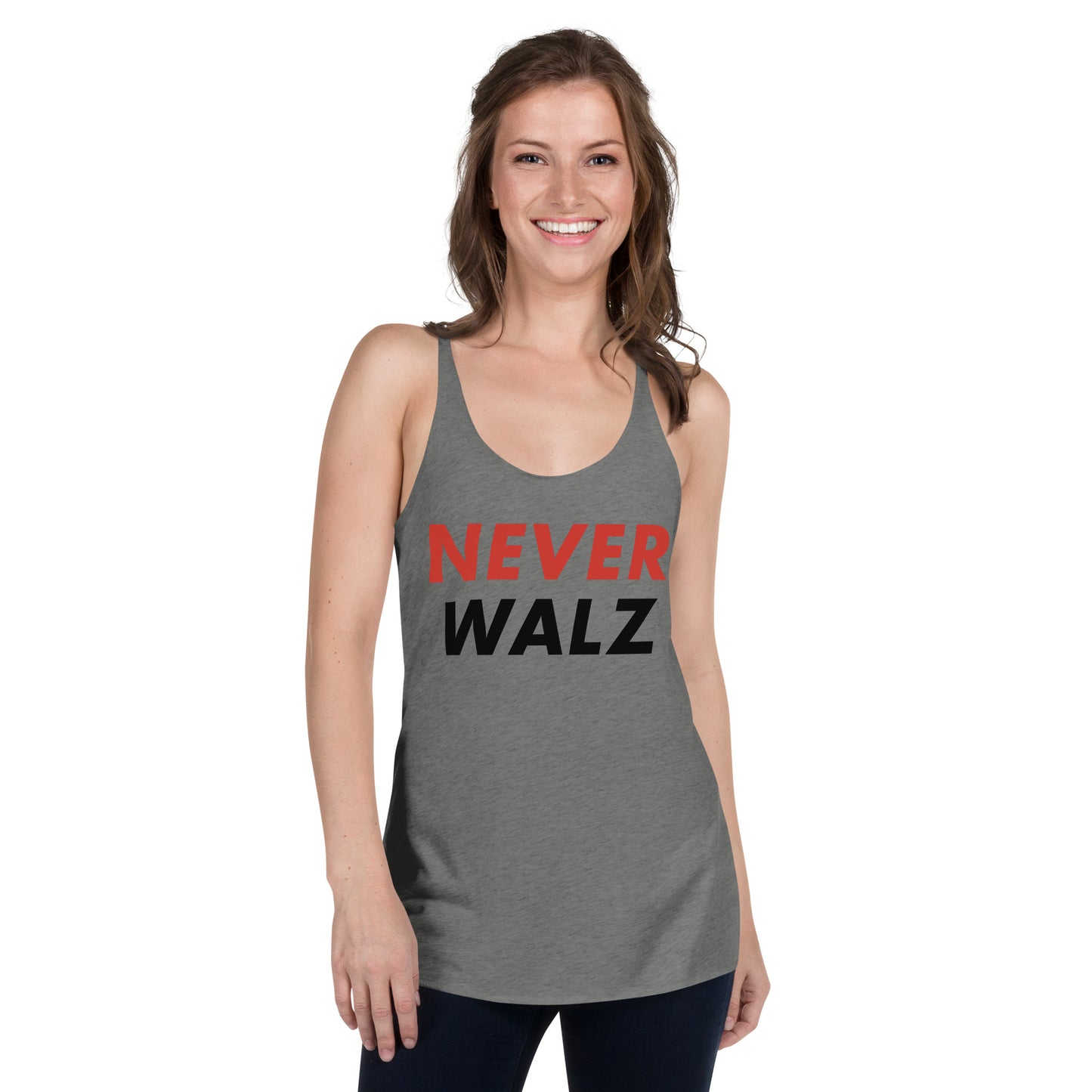 Never Walz Women's Tri-Blend Racerback Tank